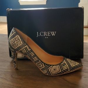J.Crew Isabella Raffia Pumps NIB